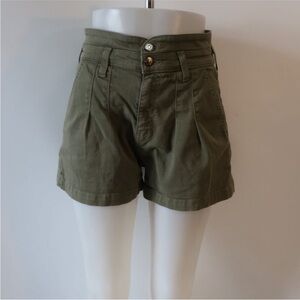 Veronica Beard High Waist Khaki Shorts